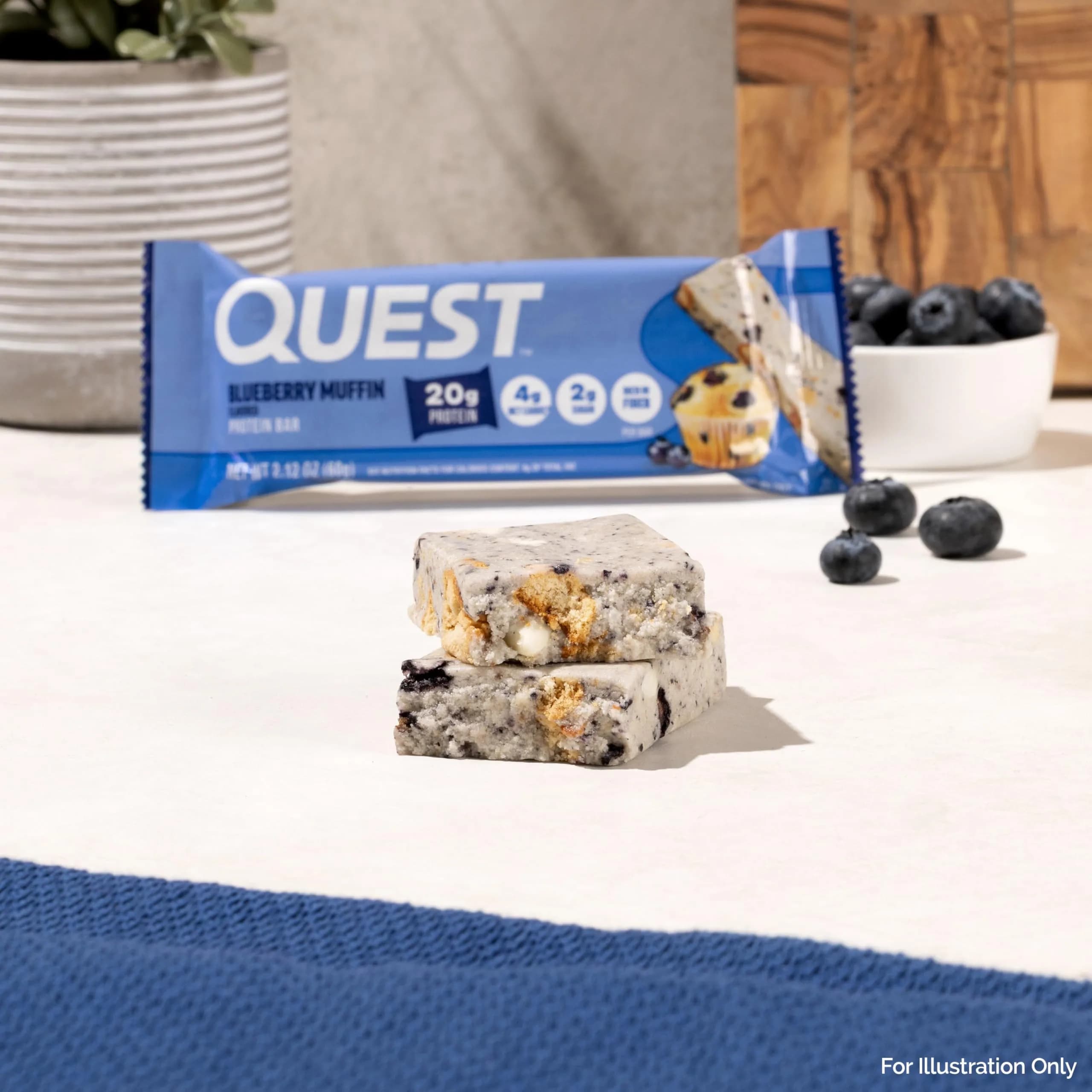 Quest Blueberry Muffin Protein Bars 2.12oz (60g) | 20g Protein, 4g Net Carbs, Gluten-Free - view 5