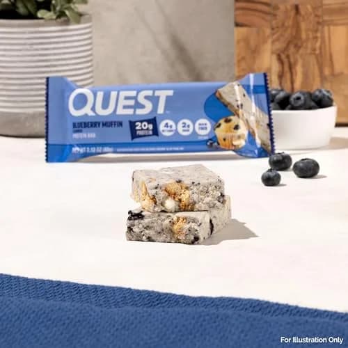 Quest Blueberry Muffin Protein Bars 2.12oz (60g) | 20g Protein, 4g Net Carbs, Gluten-Free thumbnail 5