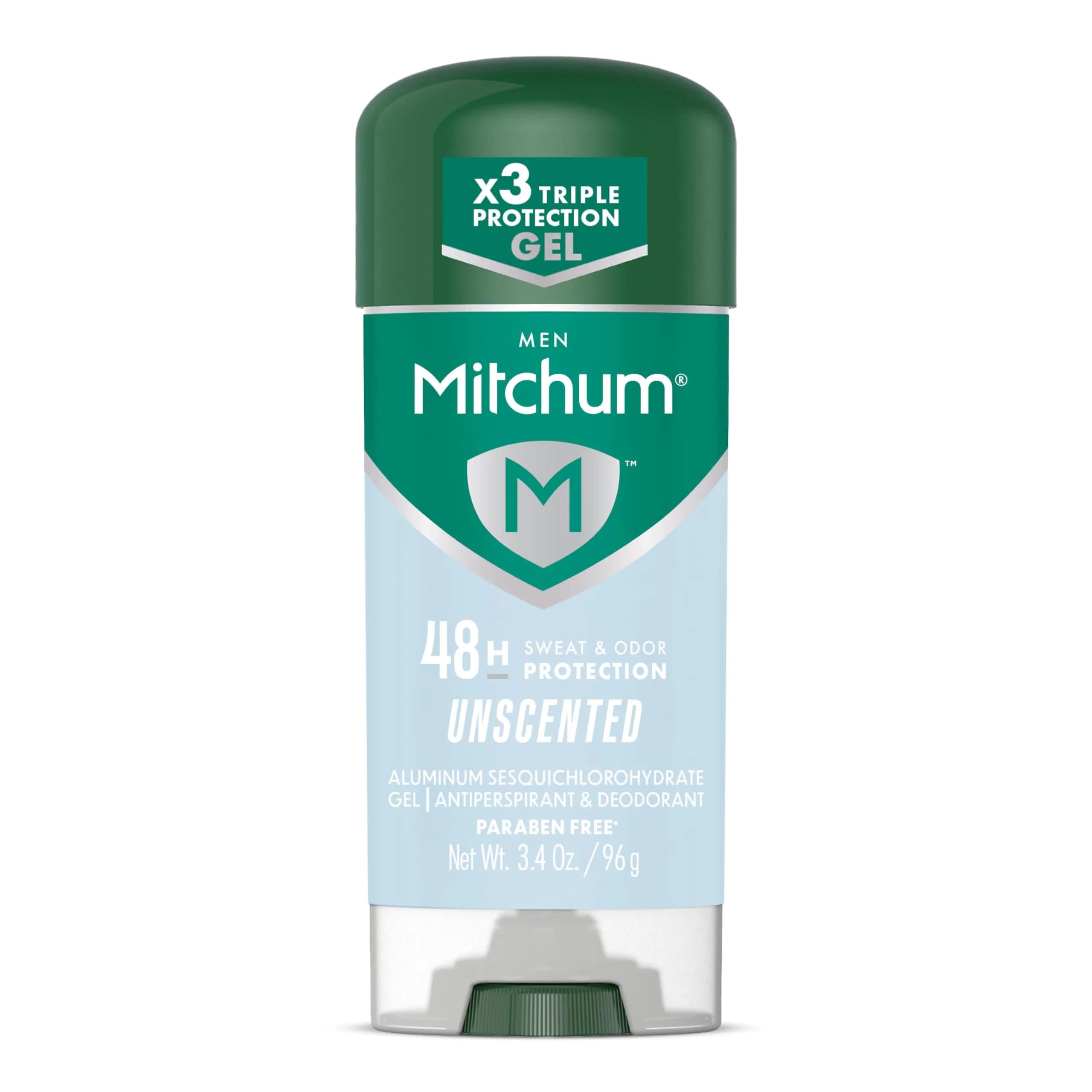 Mitchum Men's Unscented Antiperspirant Deodorant Gel Stick - 3.4 oz - main product image