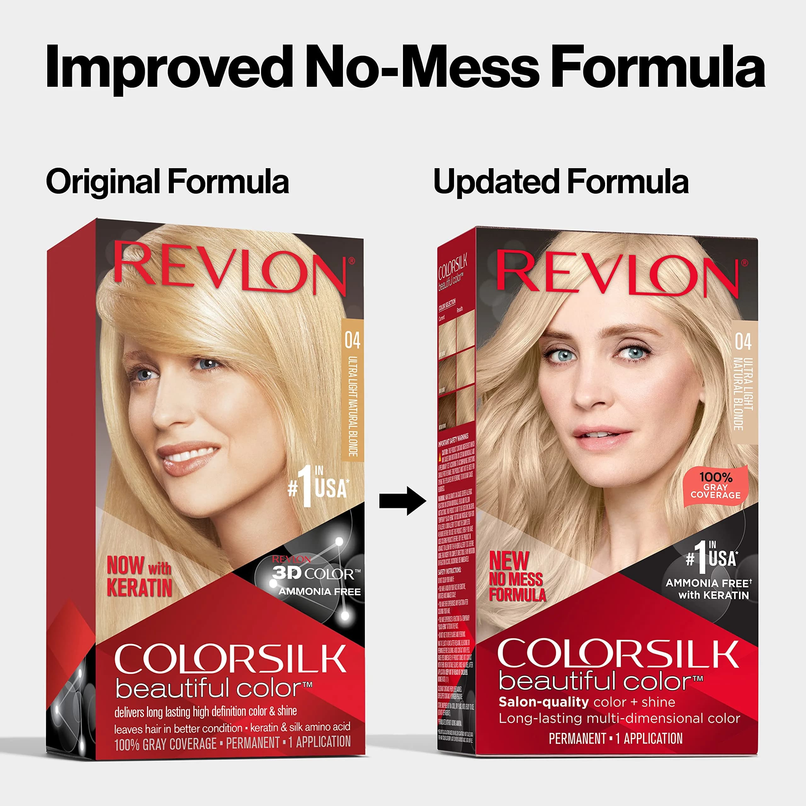 REVLON Colorsilk Permanent Hair Color 03 Ultra Light Sun Blonde | Ammonia-Free, Keratin & Silk Amino Acids, 120ml (4.4 Oz) - view 3