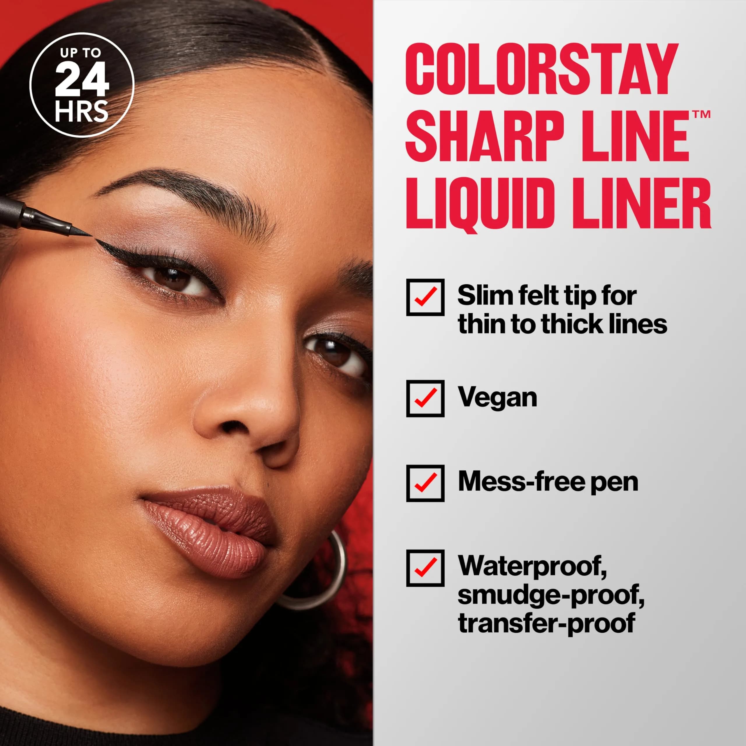 Revlon ColorStay Sharp Line Liquid Eyeliner, Blackest Black, 0.056 ml (0.04 fl oz) | Waterproof & Smudge-Proof for 24 Hours - view 5