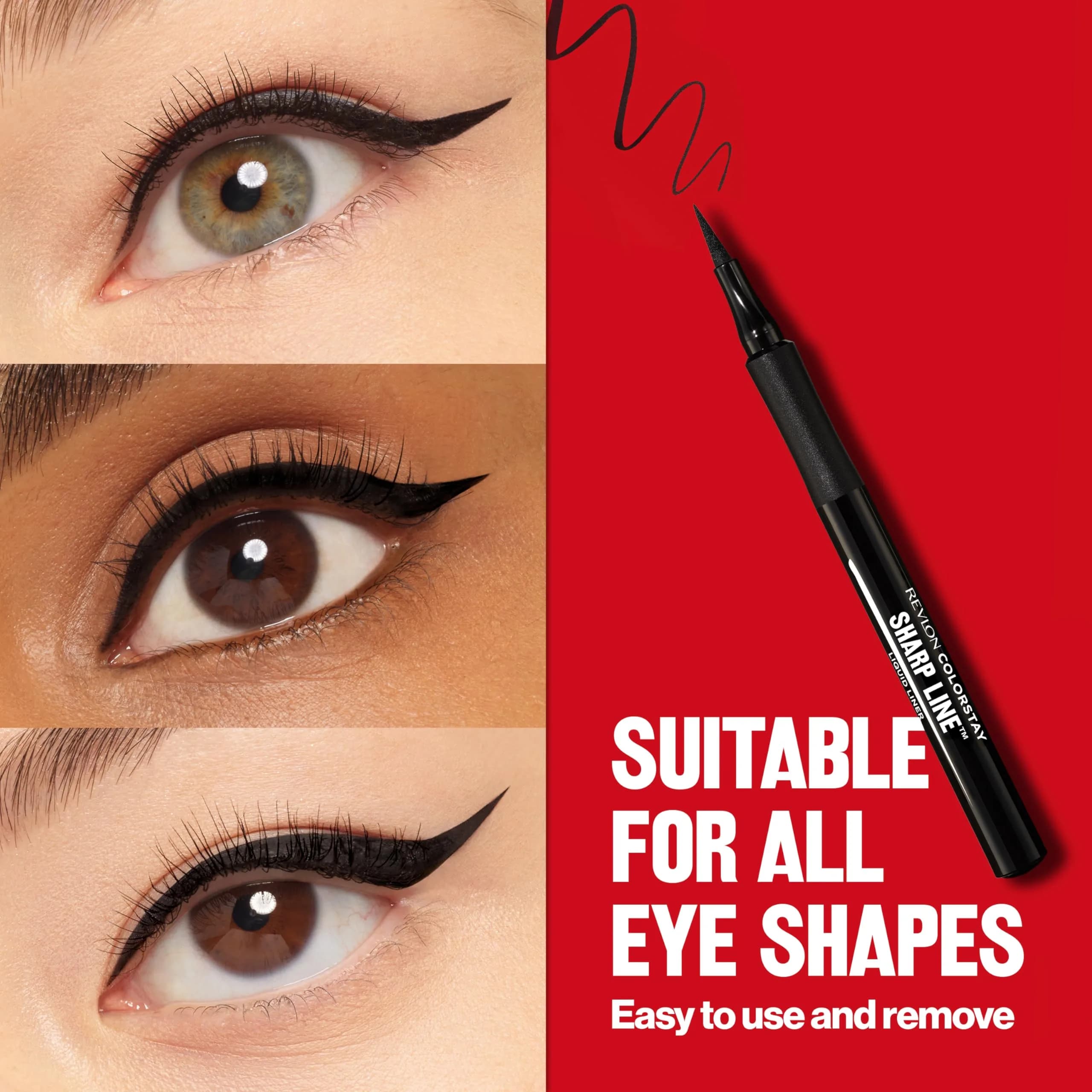 Revlon ColorStay Sharp Line Liquid Eyeliner, Blackest Black, 0.056 ml (0.04 fl oz) | Waterproof & Smudge-Proof for 24 Hours - view 8