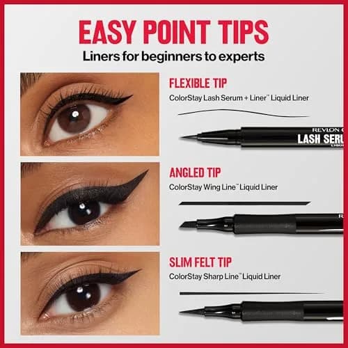 Revlon ColorStay Sharp Line Liquid Eyeliner, Blackest Black, 0.056 ml (0.04 fl oz) | Waterproof & Smudge-Proof for 24 Hours thumbnail 9