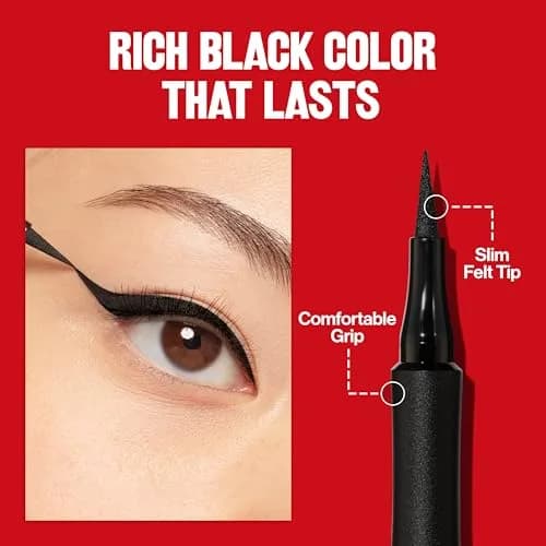 Revlon ColorStay Sharp Line Liquid Eyeliner, Blackest Black, 0.056 ml (0.04 fl oz) | Waterproof & Smudge-Proof for 24 Hours thumbnail 3