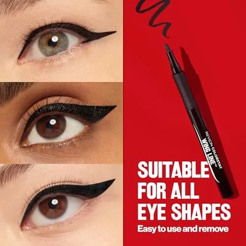 Revlon ColorStay Wing Line Liquid Eyeliner, Blackest Black, 0.04 fl oz (1.2 ml) | Waterproof & Smudge-Proof for Precise Wings thumbnail 8