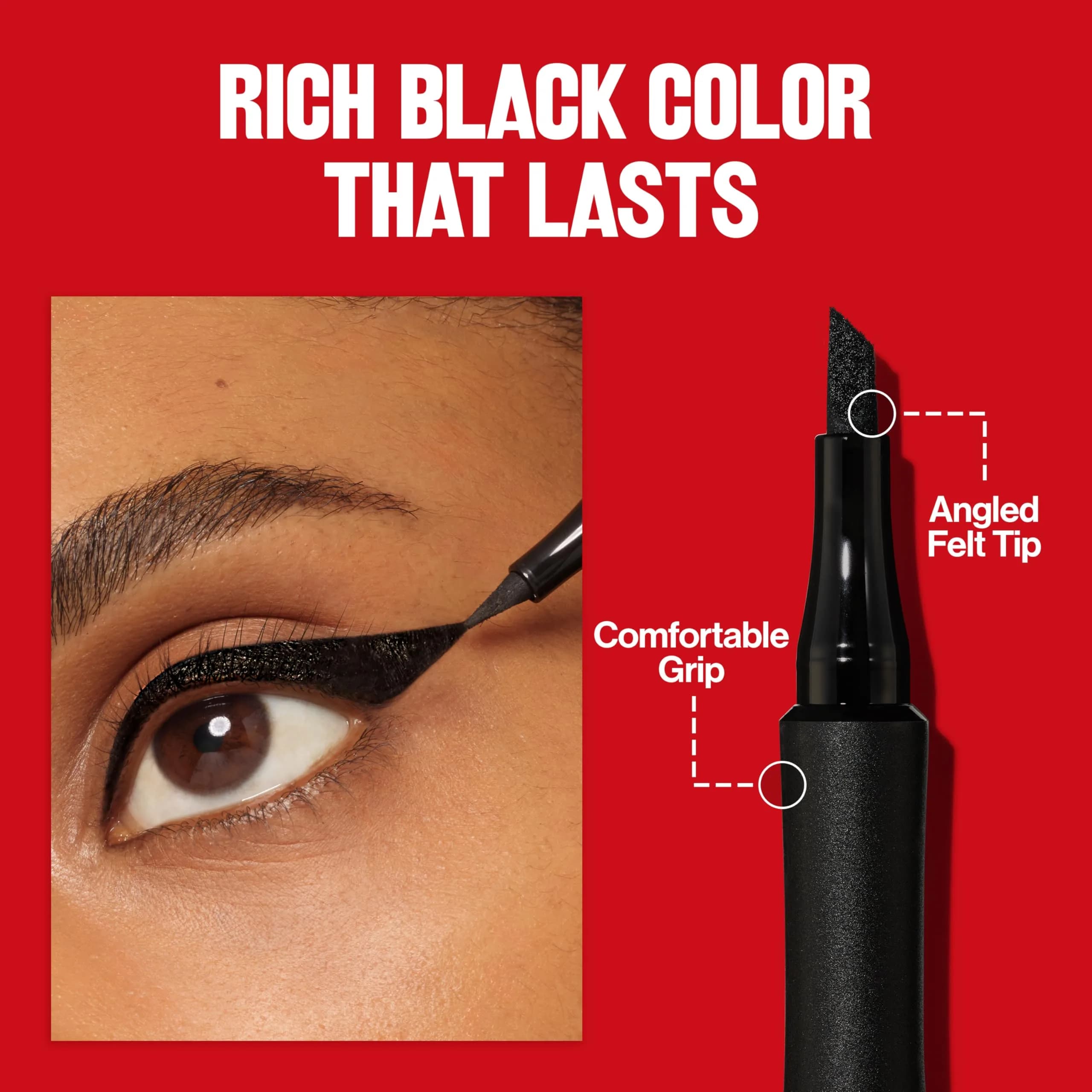 Revlon ColorStay Wing Line Liquid Eyeliner, Blackest Black, 0.04 fl oz (1.2 ml) | Waterproof & Smudge-Proof for Precise Wings - view 3