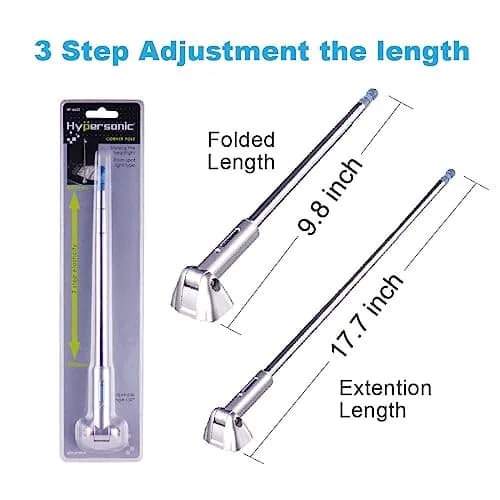 Hypersonic Corner Antenna Bumper Pole Safety Guard for Universal Car Van | Adjustable 11-23in Stainless Steel Marker thumbnail 6