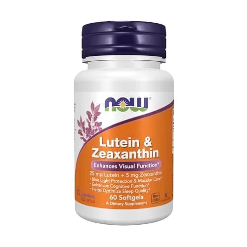 NOW Foods Lutein & Zeaxanthin Softgels 60 Count (25 mg Lutein, 5 mg Zeaxanthin) | Supports Vision & Cognitive Health thumbnail 1