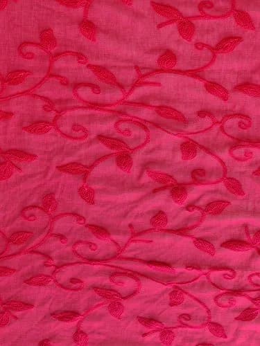 DUPATTA BAZAAR Embroidered Pink Chiffon Dupatta 93x42 inch | Soft & Breathable for Ethnic & Western Wear thumbnail 4