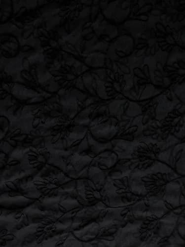 DUPATTA BAZAAR Women's Embroidered Black Chiffon Dupatta 24cm x 28cm (93" x 42") | Soft & Breathable with Aari Work thumbnail 5