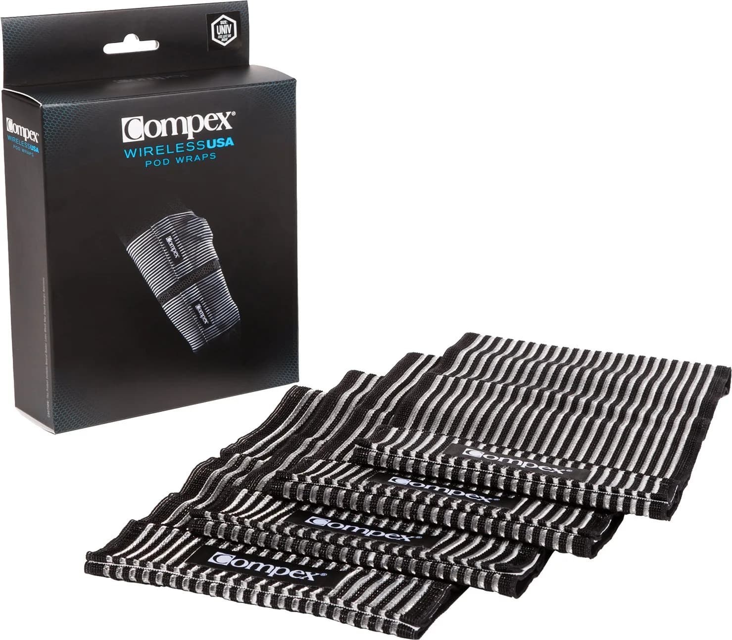 Compex Electrode Wraps 4 Count | Secure & Elastic Wraps for Muscle Stimulation