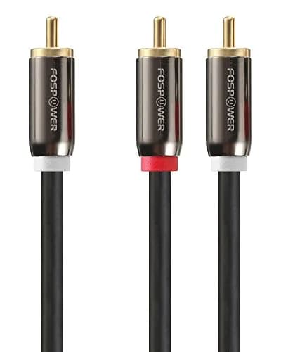 FosPower RCA Y-Adapter (3 Feet) | Gold Plated Stereo Audio Splitter for Subwoofer & Home Theater thumbnail 1