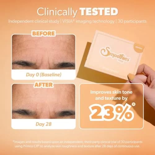 Smoothies Long Wrinkle Patches for Face Overnight | Clinically Tested & Made in USA thumbnail 2