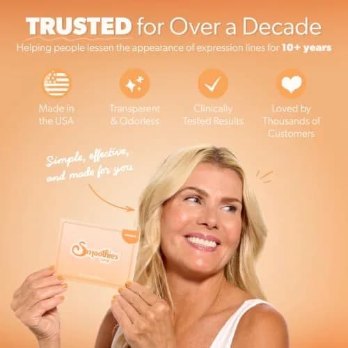 Smoothies Long Wrinkle Patches for Face Overnight | Clinically Tested & Made in USA thumbnail 3