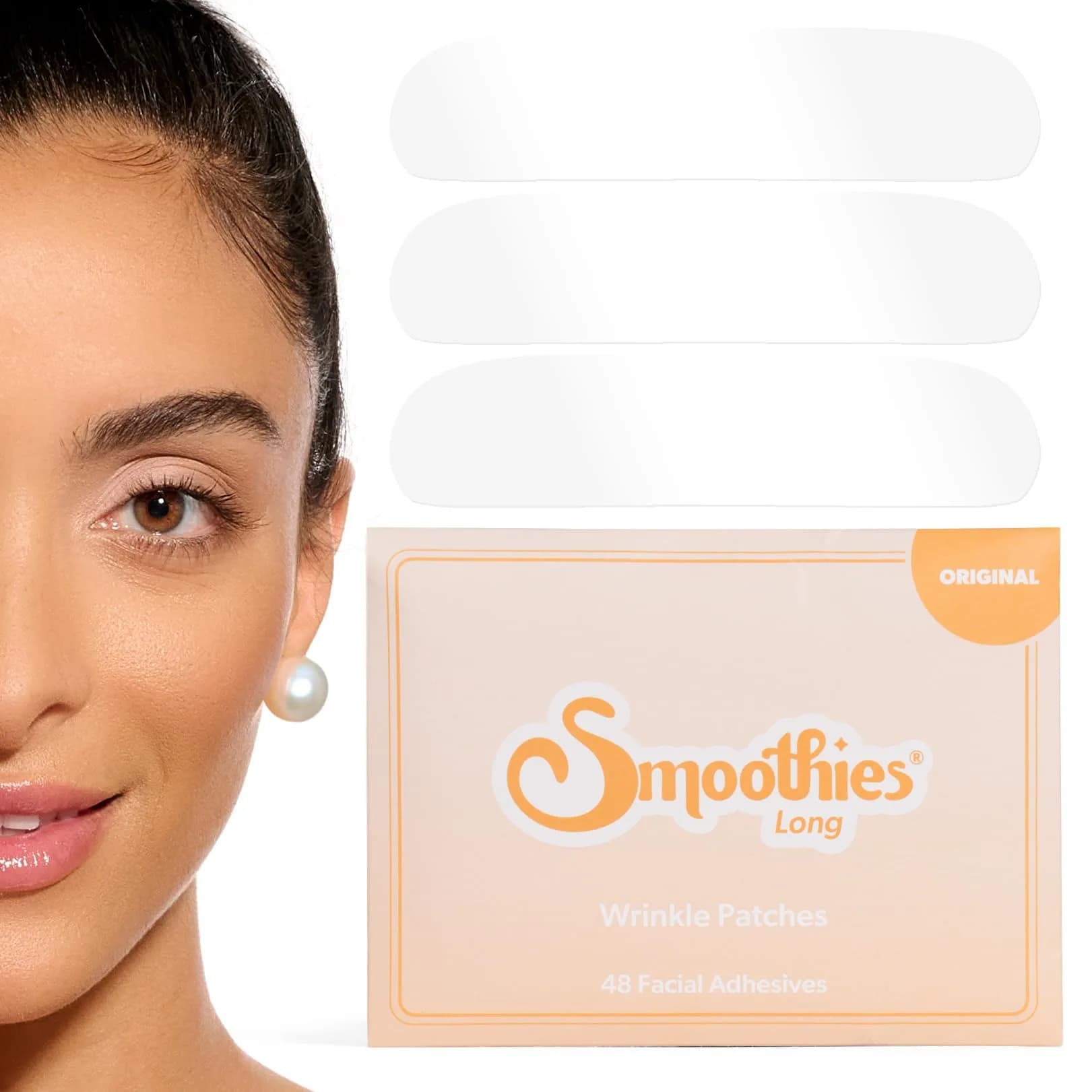 Smoothies Long Wrinkle Patches for Face Overnight | Clinically Tested & Made in USA - main product image
