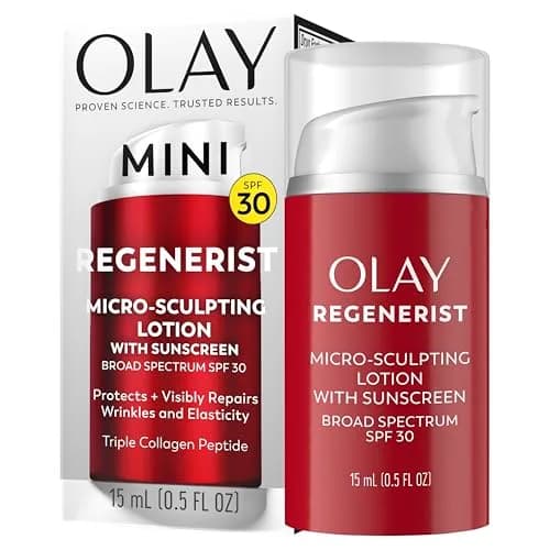 Olay Regenerist Micro-Sculpting Cream Face Moisturizer with Sunscreen SPF 30 | Anti-Aging Hydrating Face Cream 0.5 oz thumbnail 7