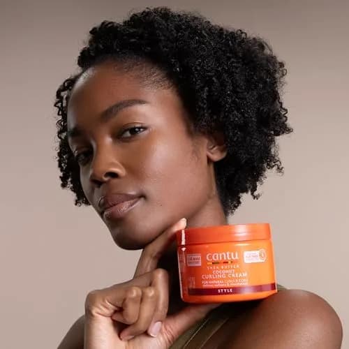 Cantu Coconut Curling Cream with Shea Butter for Natural Hair 355ml (12 oz) | Defines Curls for Type 3 & 4 Hair thumbnail 4