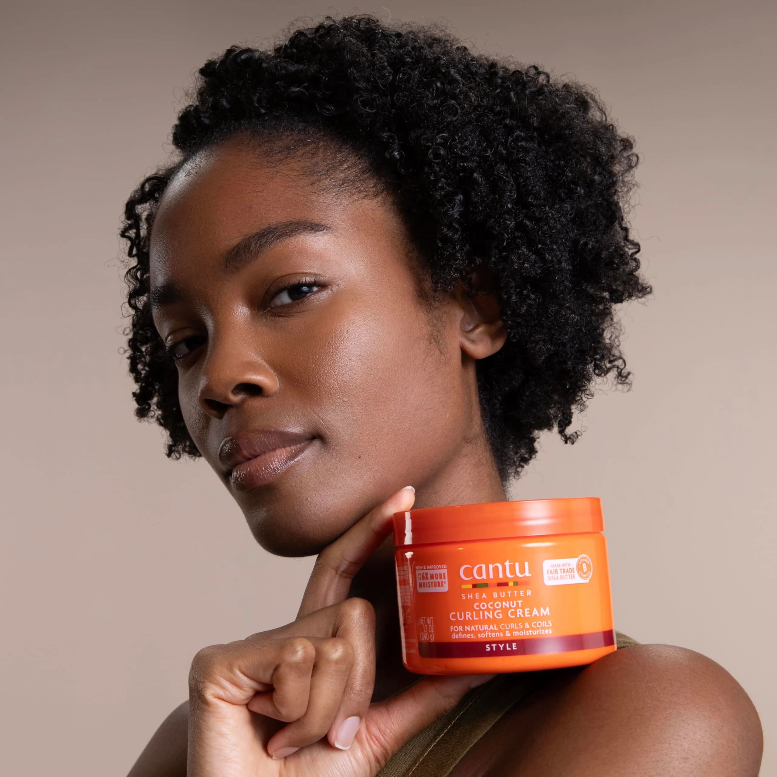 Cantu Coconut Curling Cream with Shea Butter for Natural Hair 355ml (12 oz) | Defines Curls for Type 3 & 4 Hair - view 4