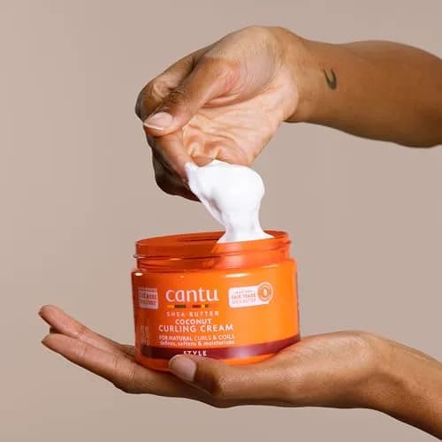 Cantu Coconut Curling Cream with Shea Butter for Natural Hair 355ml (12 oz) | Defines Curls for Type 3 & 4 Hair thumbnail 6