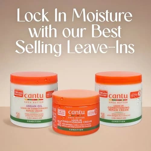Cantu Argan Oil Leave-In Conditioning Repair Cream 453g (16 Ounce) | Hydrates & Strengthens Damaged Hair thumbnail 7