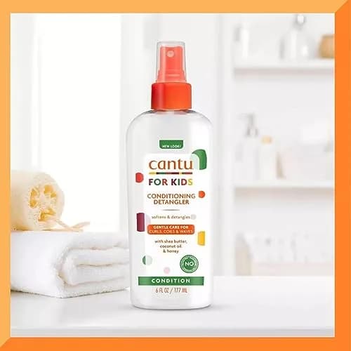 Cantu Care for Kids Conditioning Detangler Spray 177ml (6 Fl Oz) | Gentle Formula for Textured Hair thumbnail 4