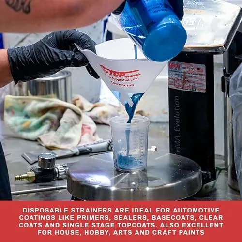 TCP Global 190 Micron Filter Tips Ultra-Fine Paint Strainer, Case of 1000 | Superior Filtration for All Paint Types thumbnail 5
