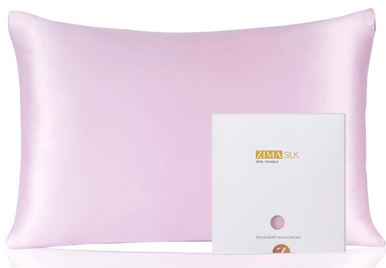 ZIMASILK 100% Pure Mulberry Silk Pillow Cases for Hair and Skin, Queen 51cm x 76cm (20"x30") | Hypoallergenic & Anti-Aging Pillowcase