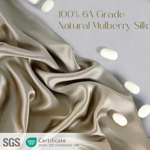 ZIMASILK 100% Pure Mulberry Silk Pillow Cases for Hair and Skin, Queen 51cm x 76cm (20"x30") | Hypoallergenic, Anti-Aging, Breathable thumbnail 2