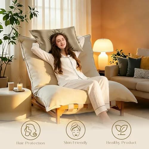 ZIMASILK 100% Pure Mulberry Silk Pillow Cases for Hair and Skin, Queen 51cm x 76cm (20"x30") | Hypoallergenic, Anti-Aging, Breathable thumbnail 5