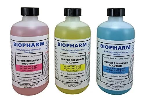 Biopharm pH Calibration Buffer 3-Pack | NIST Traceable Solutions for Accurate pH Meter Calibration thumbnail 1