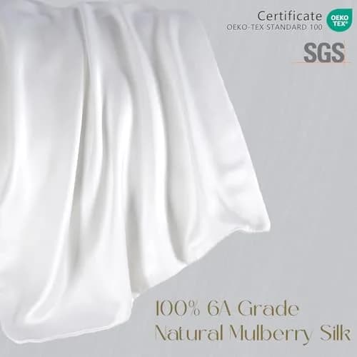 ZIMASILK 100% Mulberry Silk Pillow Case Queen | Hypoallergenic & Breathable thumbnail 2