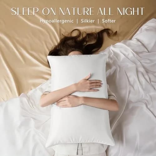 ZIMASILK 100% Mulberry Silk Pillow Case Queen | Hypoallergenic & Breathable thumbnail 3