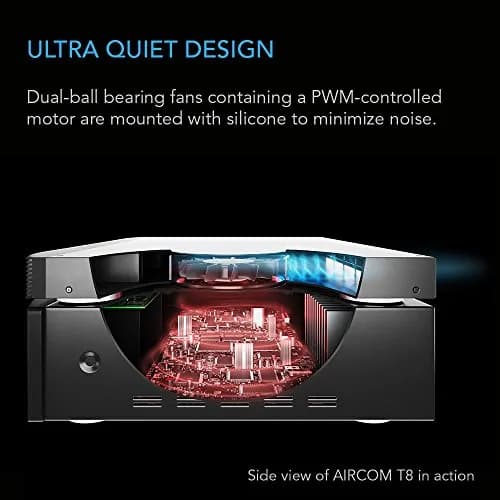 AC Infinity AIRCOM T8 17" Rear-Exhaust Quiet Cooling Blower Fan System with LCD Controller | 43.18 cm (17 in) Black thumbnail 4