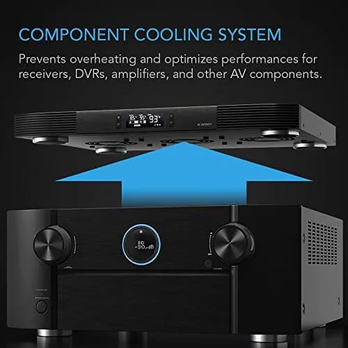 AC Infinity AIRCOM T8 17" Rear-Exhaust Quiet Cooling Blower Fan System with LCD Controller | 43.18 cm (17 in) Black thumbnail 2