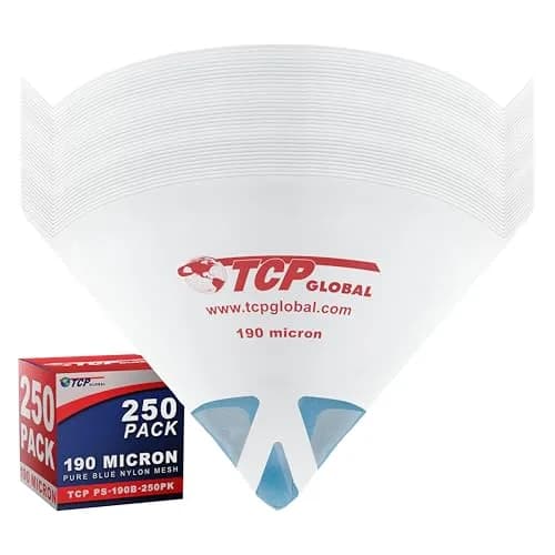 TCP Global 190 Micron Filter Tips Paint Strainer 250 Pack | Ultra-Fine Filtration for Flawless Finishes thumbnail 1