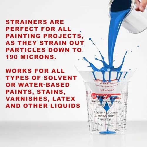 TCP Global 190 Micron Filter Tips Paint Strainer 250 Pack | Ultra-Fine Filtration for Flawless Finishes thumbnail 4
