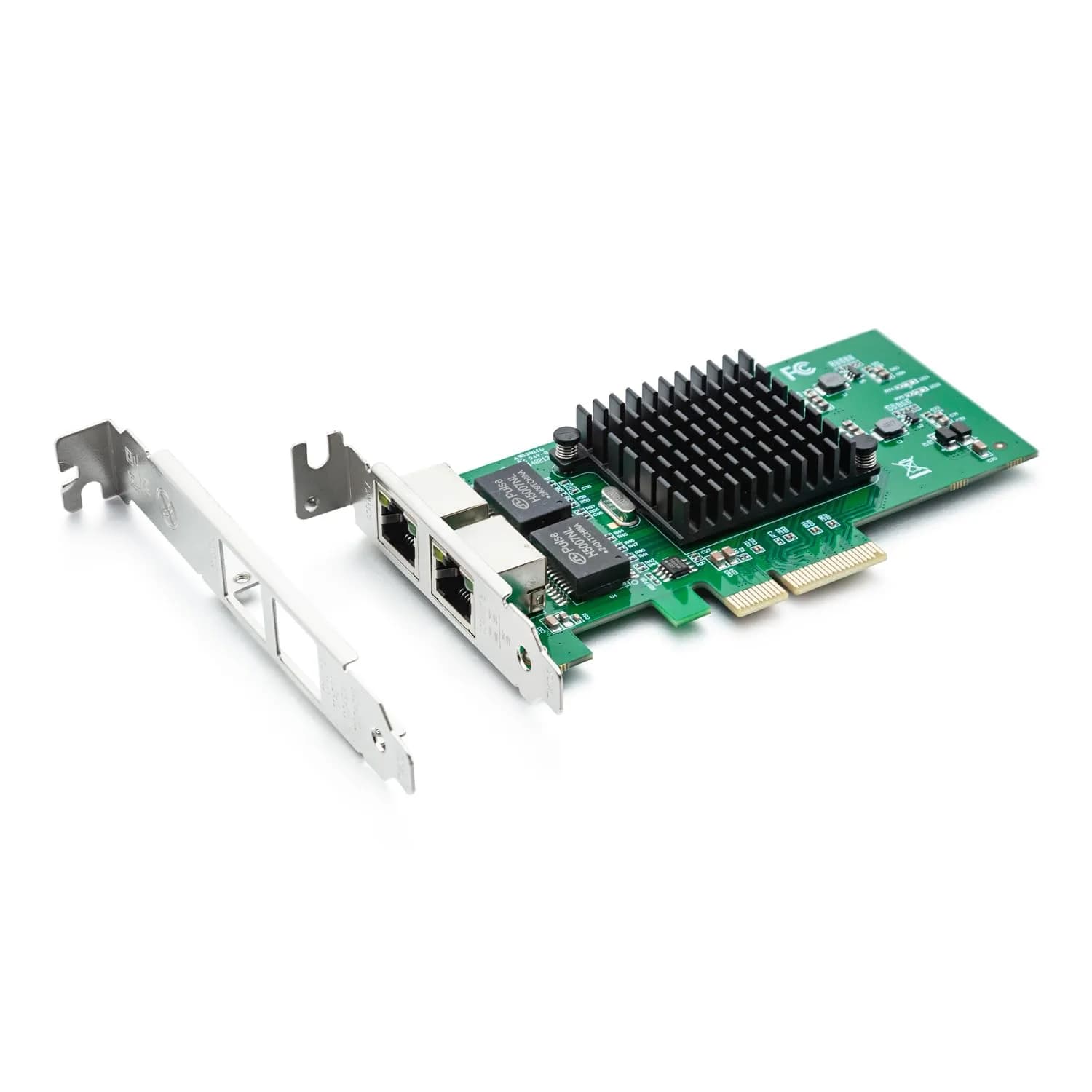 10Gtek Dual RJ45 Gigabit Ethernet PCIe Network Card 1Gbps (2.5 GT/s, x4 Lane) | Intel 82576 Controller - main product image