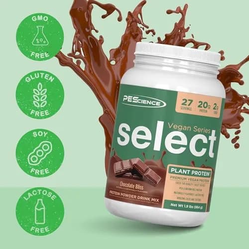 PEScience Select Vegan Protein Powder, Chocolate Bliss, 27 Servings | Plant-Based Muscle Support thumbnail 6