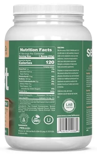 PEScience Select Vegan Protein Powder, Chocolate Bliss, 27 Servings | Plant-Based Muscle Support thumbnail 7