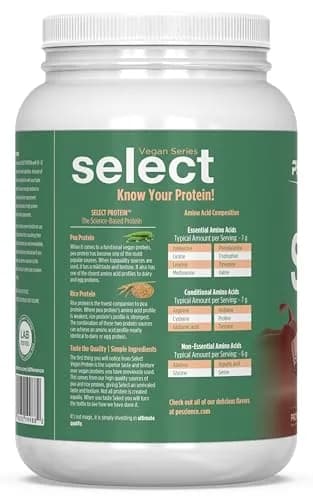 PEScience Select Vegan Protein Powder, Chocolate Bliss, 27 Servings | Plant-Based Muscle Support thumbnail 8