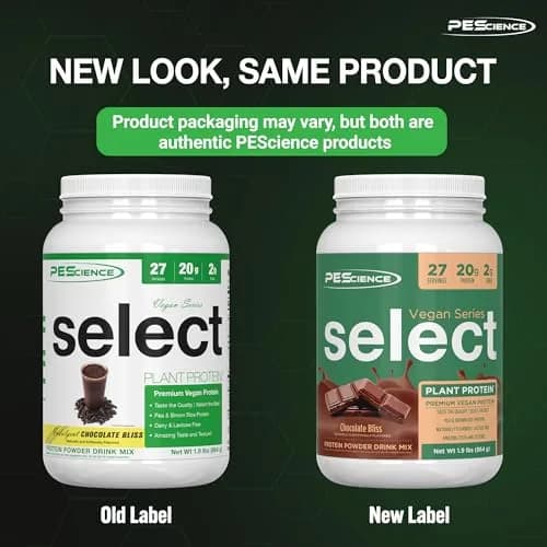 PEScience Select Vegan Protein Powder, Chocolate Bliss, 27 Servings | Plant-Based Muscle Support thumbnail 2