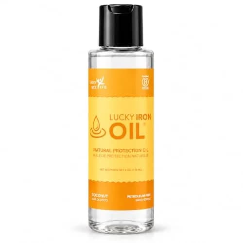 Lucky Iron Fish Natural 4oz Kitchen | Protect & Prevent Rust with Vegan Coconut & Lemon Oils thumbnail 1