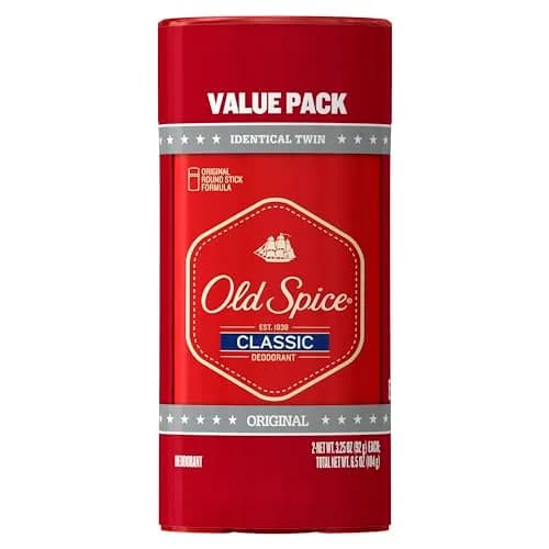 Old Spice Classic Deodorant for Men, Original Scent, 6.5 oz (2-Pack) | 24hr Sweat & Odor Protection thumbnail 1