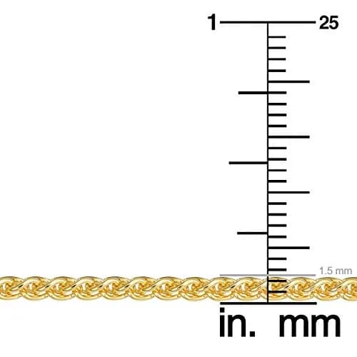 Kooljewelry 14k Yellow Gold Filled Wheat Chain Necklace 1.5 mm, 22 inch | Everyday Wear thumbnail 4