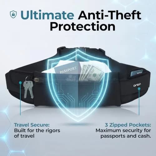 Mind and Body Experts The Belt of Orion Money Belt, Slim 9x4in | Anti-Theft Travel Waist Pack for Men & Women thumbnail 2