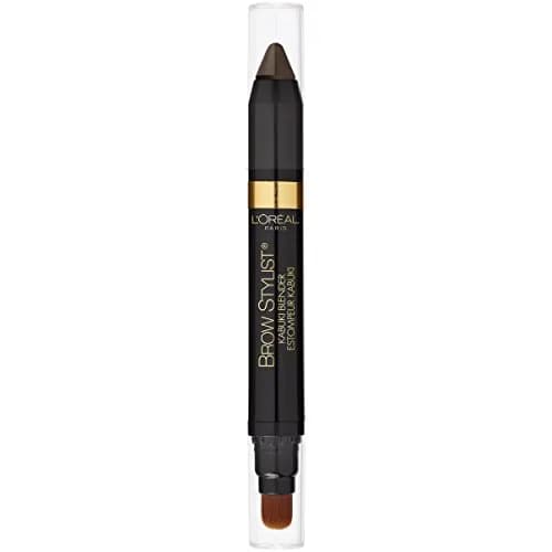 L'Oreal Paris Brow Stylist Kabuki Blender Brow Crayon Brunette 0.05 oz (1.4g) | Natural Soft Full Brow Makeup thumbnail 1