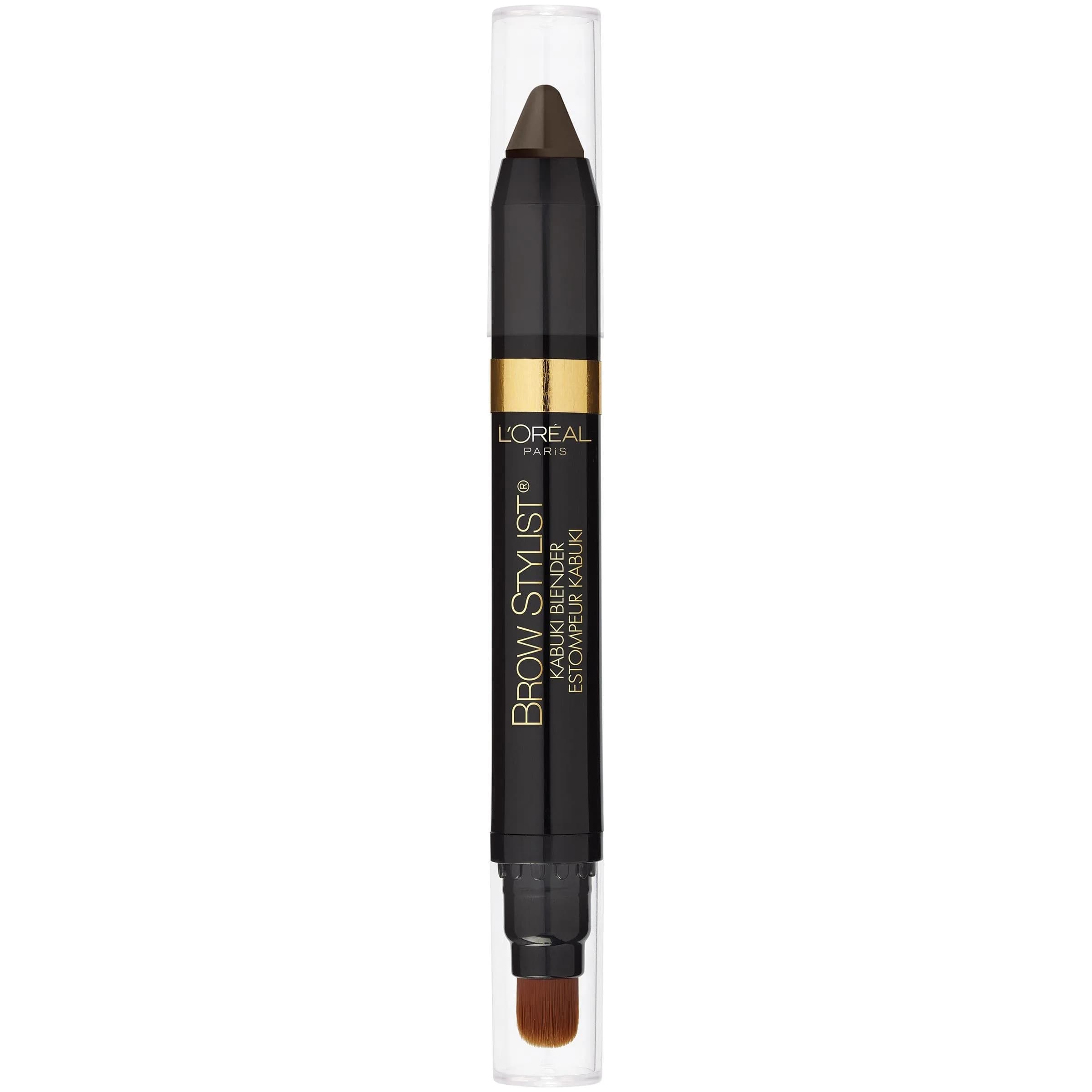 L'Oreal Paris Brow Stylist Kabuki Blender Brow Crayon Blonde 0.05 oz (1.4g) | Natural Finish Brow Makeup — Brunette