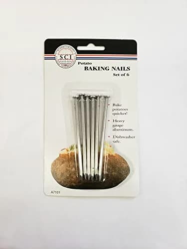 KITCHEN TOOLS Aluminum Baked Potato Nails Set of 6 | Heat Conducting Aluminum for Fluffier Potatoes thumbnail 1