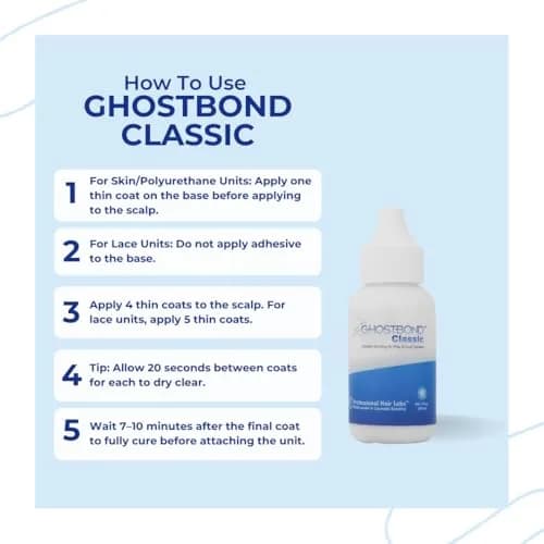 Professional Hair Labs GHOSTBOND Classic Hair Replacement Adhesive 1.3oz | Invisible, Water & Oil-Resistant, Strong Hold thumbnail 2