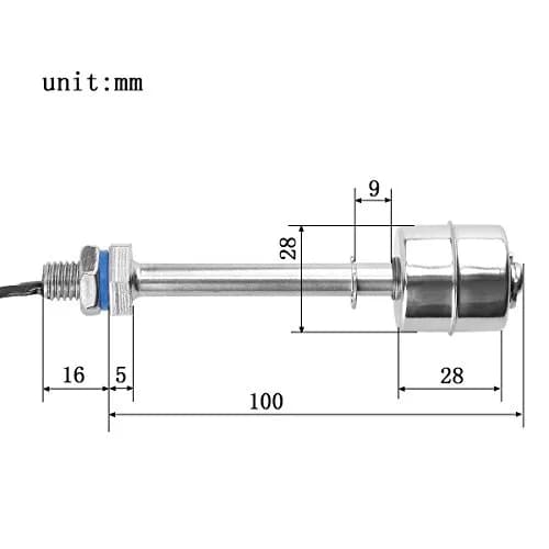 ELECALL 4" Float Switch Stainless Steel Tank Water Level Sensor 110V | Flange Mount, 0-4 inch Range thumbnail 4